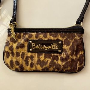 Authentic small leopard BetsyJohnson bag